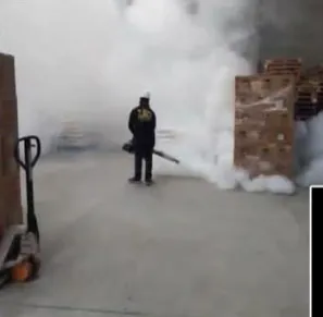 Nebulización en almacén